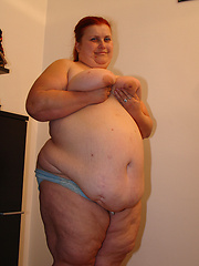 Mountain of a woman loves getting coated in cum!
