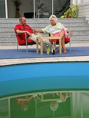 Poolside porking, peeper\\\\\\\'s delight