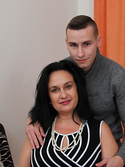 Chubby mature lady doing her horny toyboy